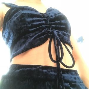 Sage the label crushed velvet set, small